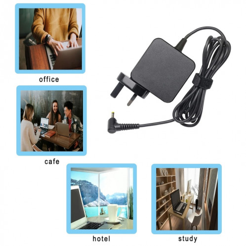 Adaptateur secteur pour ordinateur portable 45 W 20 V 2,25 A pour Lenovo 4,0 x 1,7 mm, prise : prise britannique SH2003917-07